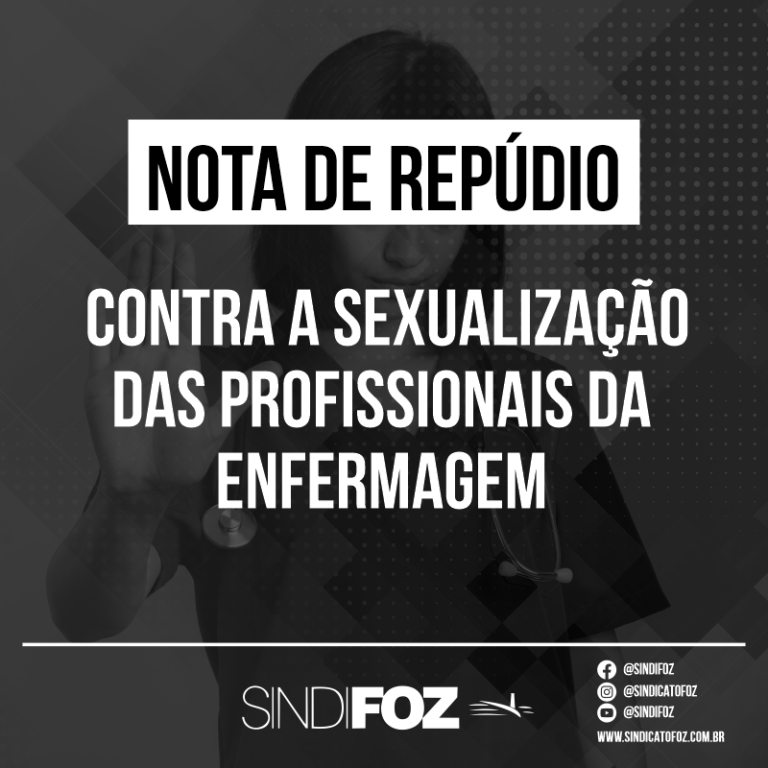 Nota De Rep Dio Contra A Sexualiza O Das Profissionais Da Enfermagem