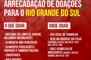 Campanha de arrecadação de doações para o Rio Grande do Sul