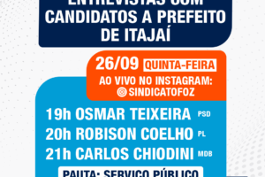 Entrevistas com candidatos a prefeito de Itajaí